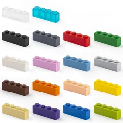 400pcs 1x4 Dots Bulk Building Blocks Thick Figures Bricks Educational Creative Toys for Children Size Compatible With 3010