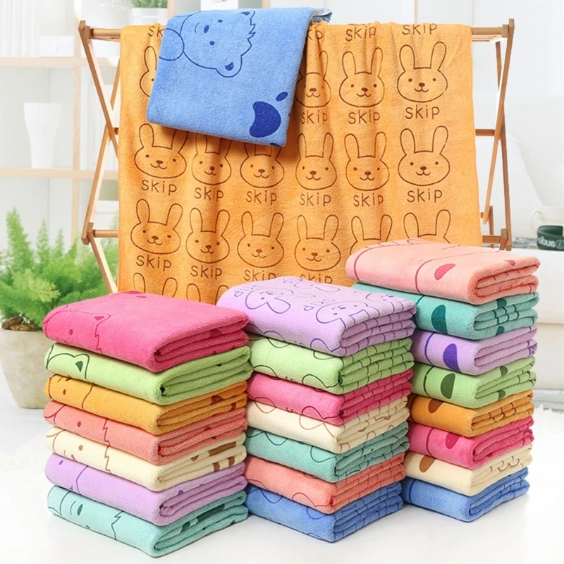 

50x100cm Rabbit Microfiber Bath Towel Cute Large Soft Baby Kids Boy Girls Women Towels Beach Swimming Absorbent Quick Dry