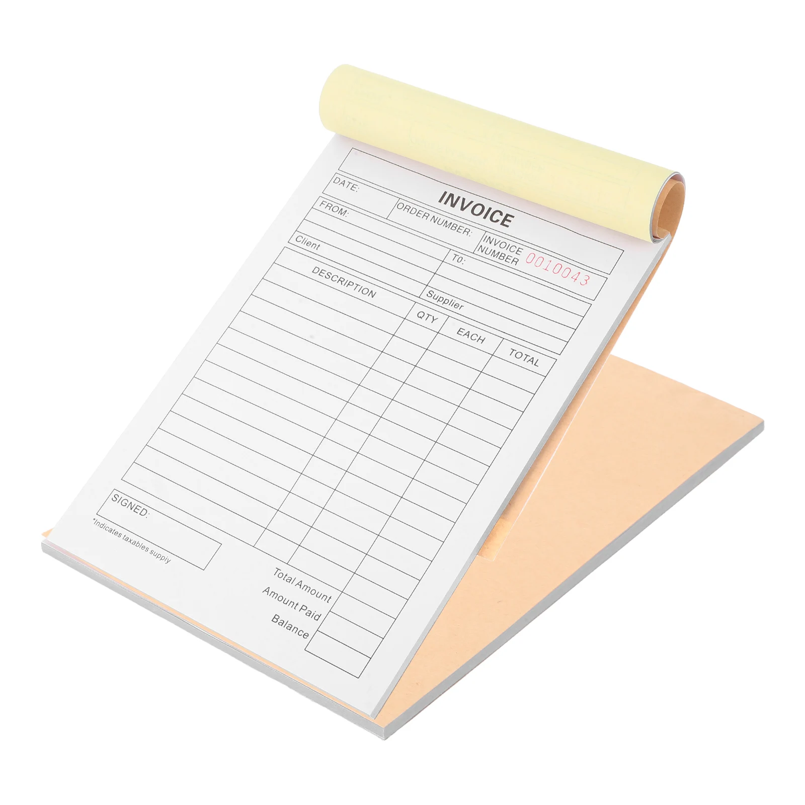 Bloc-notes de livraison en papier avec tableau d'écriture, livre de reçus de gestion des commandes pour petites entreprises, 2 pièces