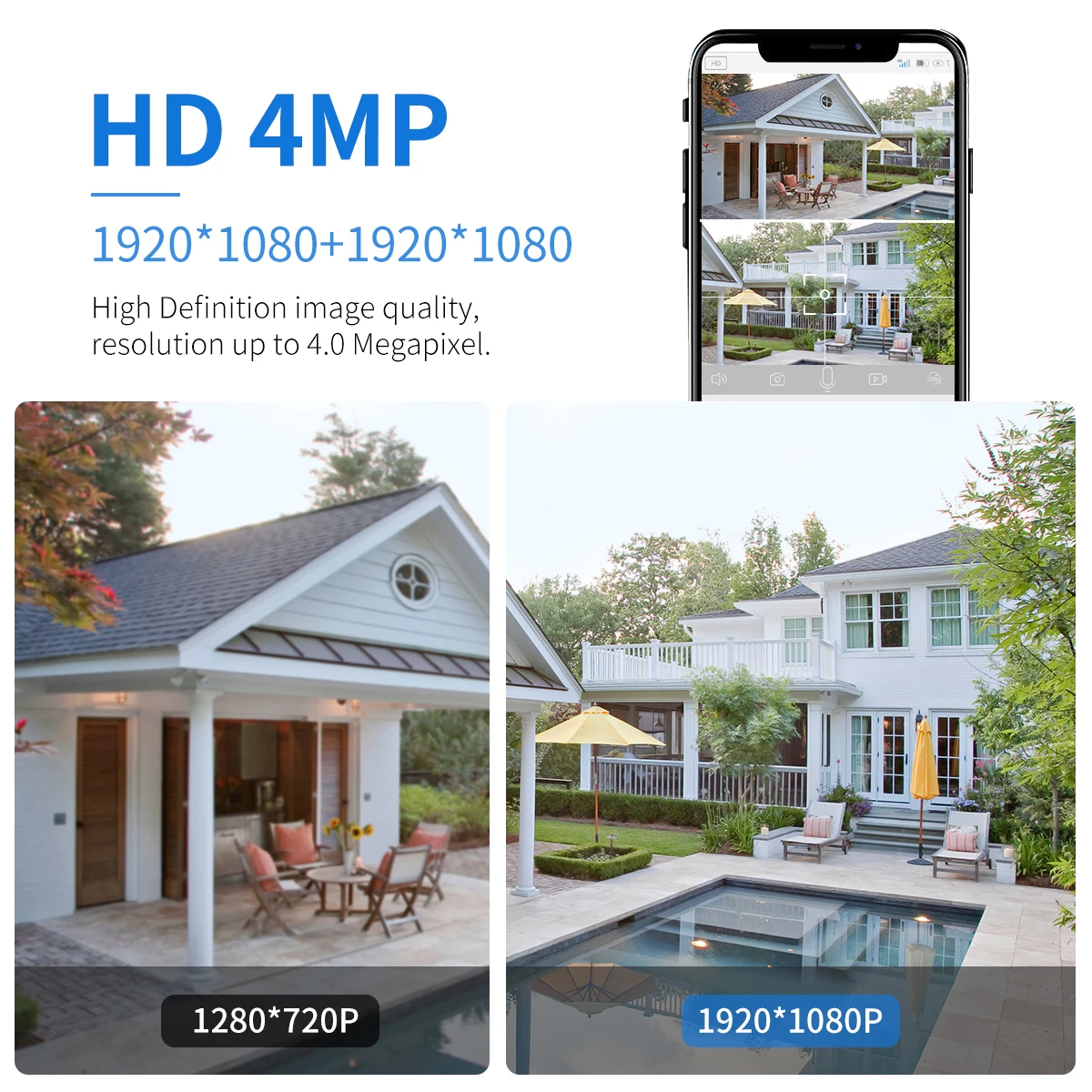 ESCAM QF390 4MP UHD Ubox APP  Solar Power Dual Lens  WIFI  IP Dome Camera AI Humanoid Detection  WIFI CCTV Baby Monitor