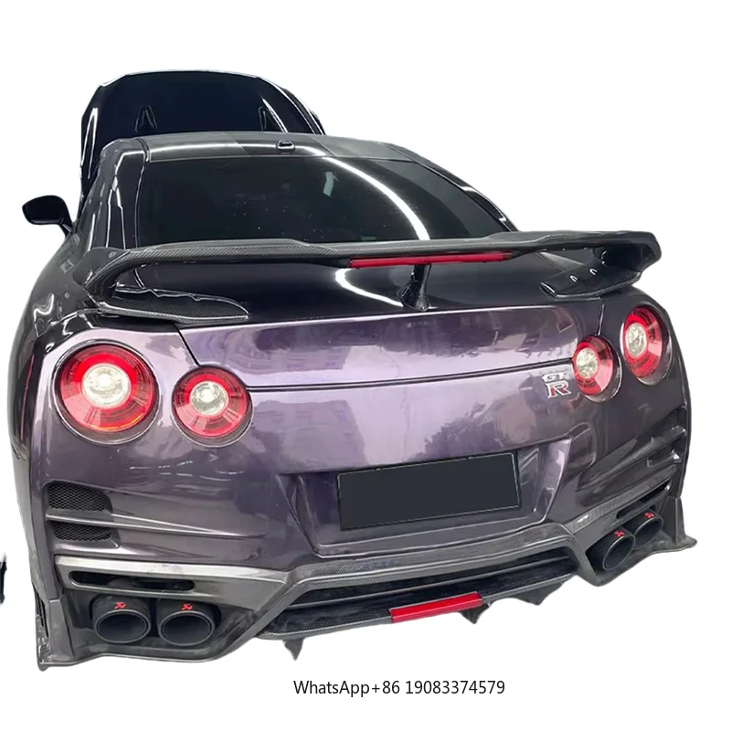 

For Nissan GTR R35 MY17 Carbon Fiber Material Rear Trunk Lid Duck Spoiler Wings Body Kit Var Is Style Tuning GT-R Accessories