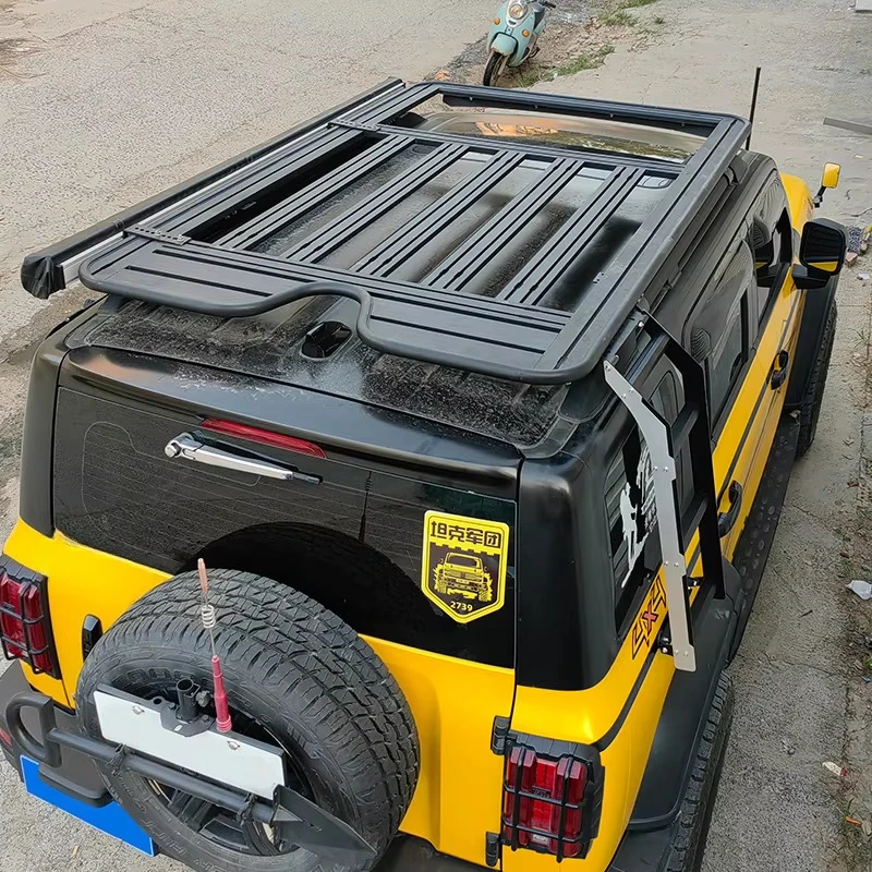 

Thickened Aluminum Alloy Roof Rack For Tank 300/400/500 Car Roof Cargo Frame With Side Ladder