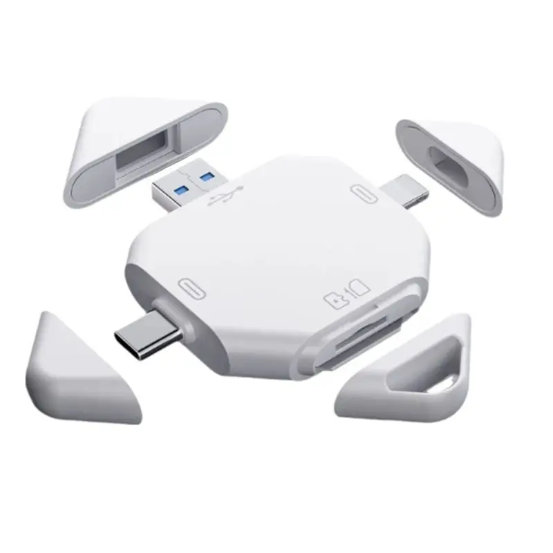 ABKI-For SD Card Reader Adapter For Computer/Camera, 5-In-1 Memory Card Reader For SD And TF Cards