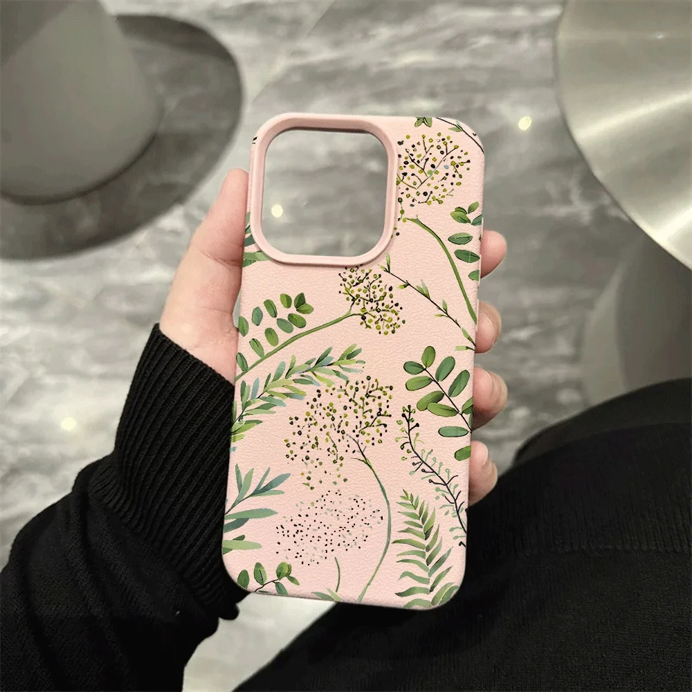 Fernblätter-Handyhülle für iPhone 17 16 15 14 13 12 11 Pro Max 16 15 14 Plus 17 16 15 14 13 12 11 Pro 17Air Silikon-Matt-Cover – Detail 7