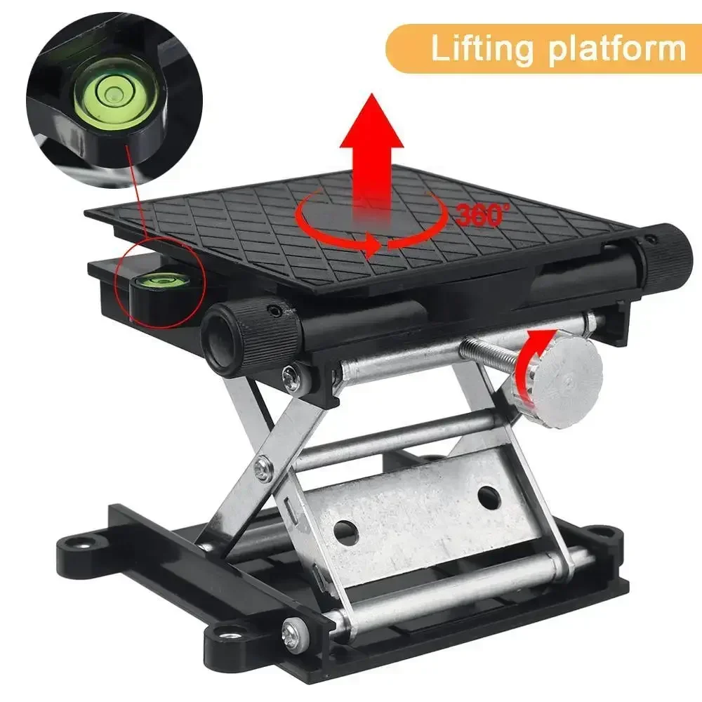 Level Lifting Platform Stand 360 Degree Rotating Laser Support Stand Aluminum Alloy Stand Laser Level Bracket Measurement Tools