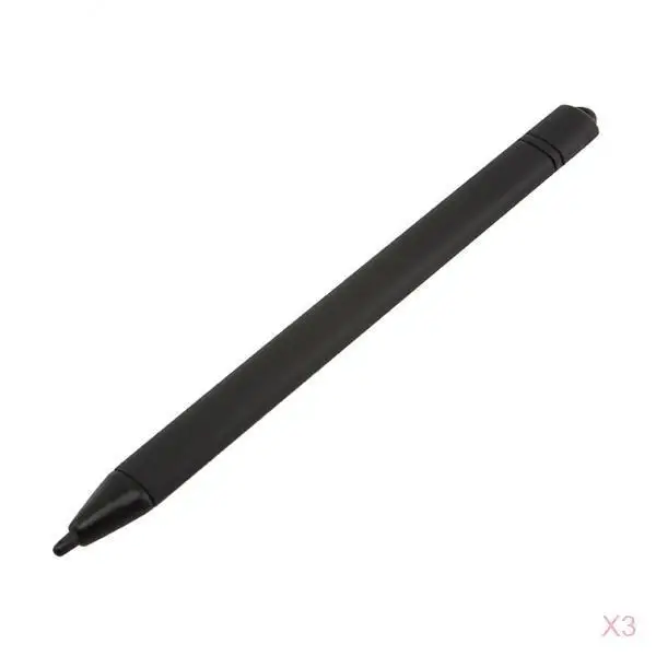 Stylus for LCD Writing Board Replacement Pen Plastic 12.2cm Black Mini Drawing Memo Pad Accessory Not for Touch Screen Pack of 3