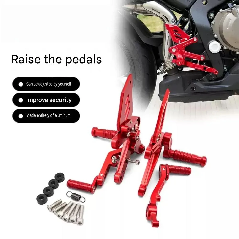 Performance rear-set footpeg assembly for the 750SR; features non-destructive installation, adjustability, and a stylish design.