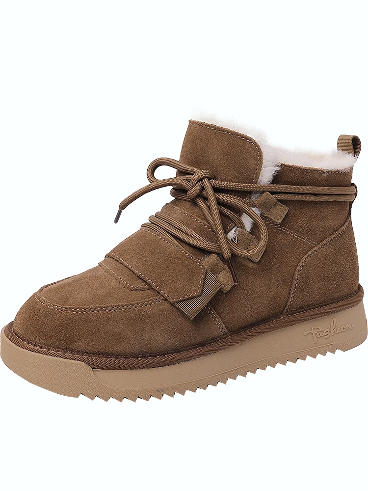 Scarpe da donna stivali da neve peluche addensato 2022 nuova moda invernale Vintage con suola spessa antiscivolo per il tempo libero stivali da neve