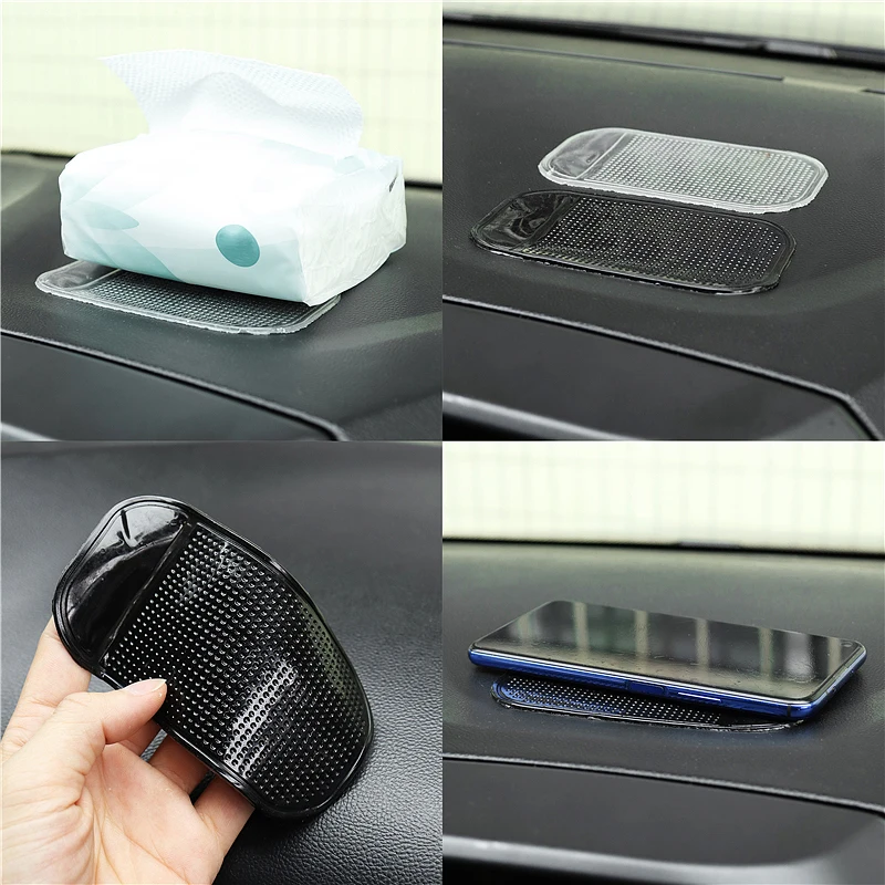 1 Pc Silicone Car Square Anti-skid Pad for Honda BMW Tesla Vw Universal Mat Car Dashboard Non Slip Grip Sticky Pad Phone Mat