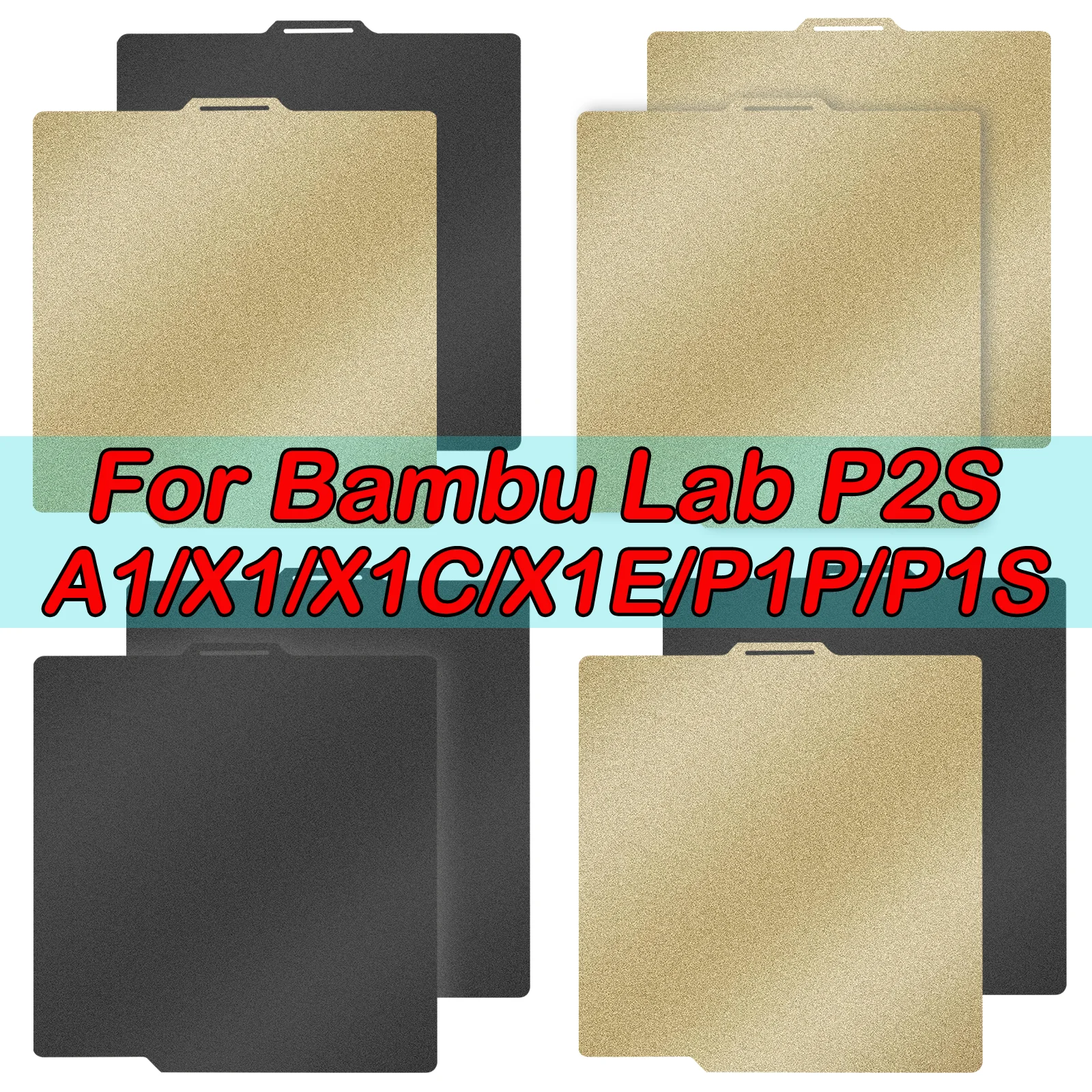 

For Bambu Lab P2S Build Plate Textured PEI Bed Thicken Double Sided PEI Spring Steel Sheet for Bambu Lab P2S Buildplate 3D Print
