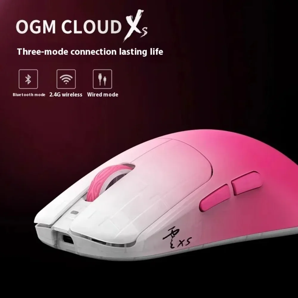 

Waizowl OGM CloudXS Mouse Ergonomics Tri-Mode Wireless E-sports Mouse PAW3950 Lightweight Custom 8K Gaming Accessories Gifts