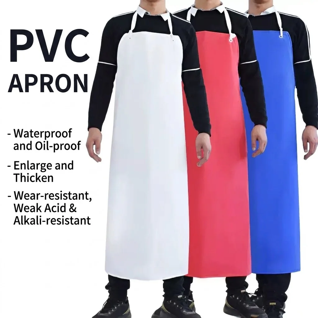 Thick Apron Waterproof Oil-Resistant PVC Apron Men Women Butcher Aquatic Pet Shop Overalls Aprons Wear-resistant