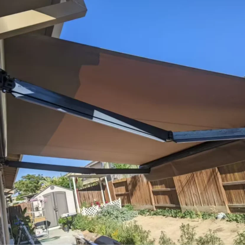 Wholesale Windproof Patio Aluminum Alloy Retractable Side Awning Retractable Sunshade Canopy