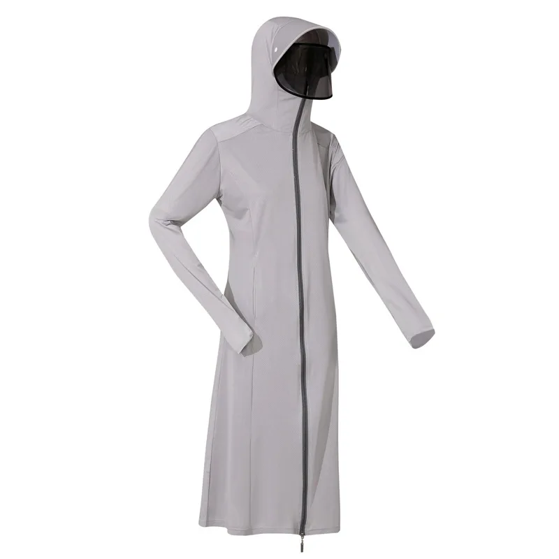 Roupa de proteção solar para mulheres, corpo inteiro, anti-ultravioleta, respirável, verão, pode usar, UPF50 Plus