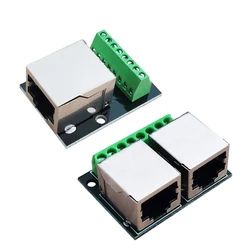 1PCS RJ45 Single/Double female adapter board board turns the 2.54/3.5-pitch terminal to the 8P network adapter