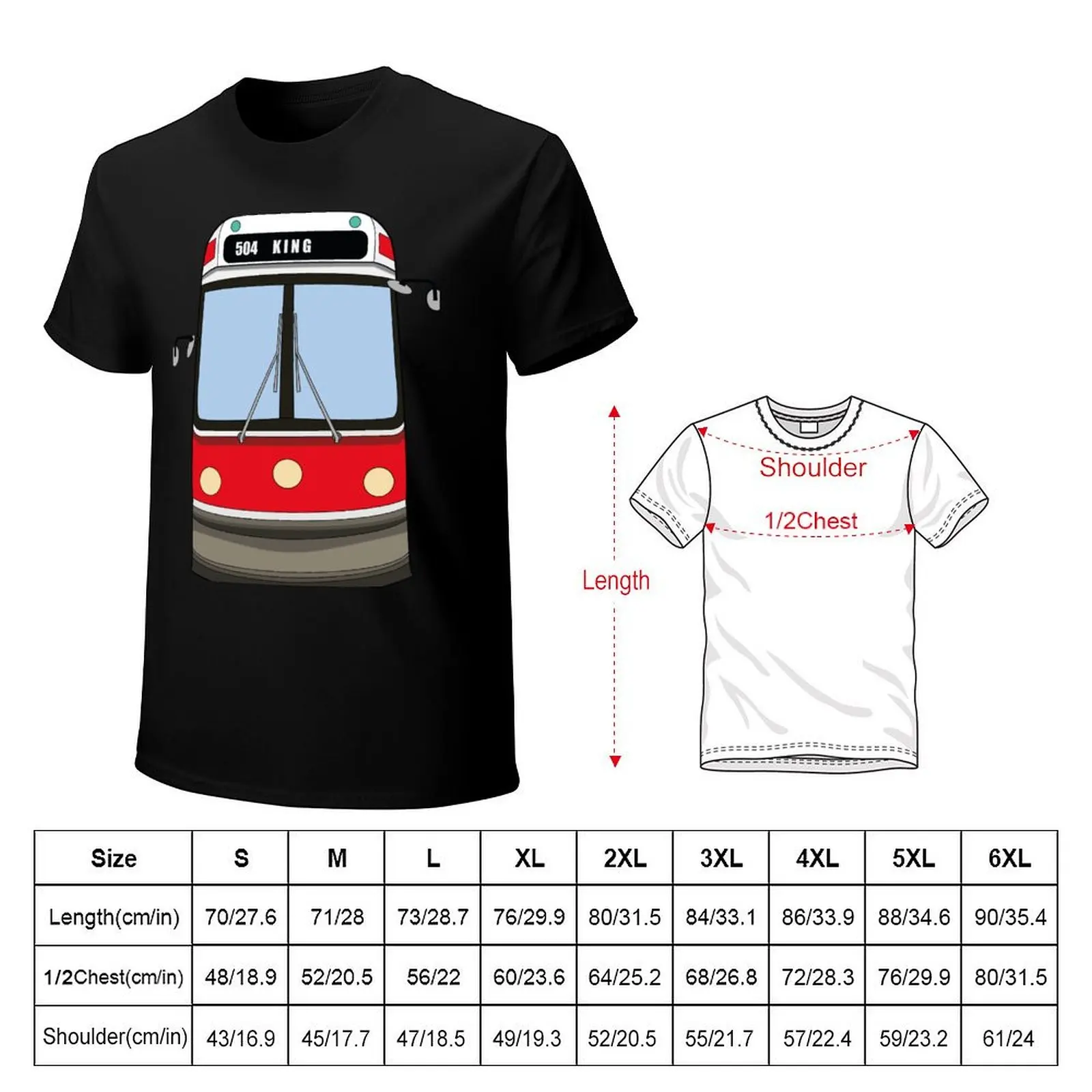 Toronto TTC Streetcar T-Shirt Soft Touch Basic Cotton T-Shirt