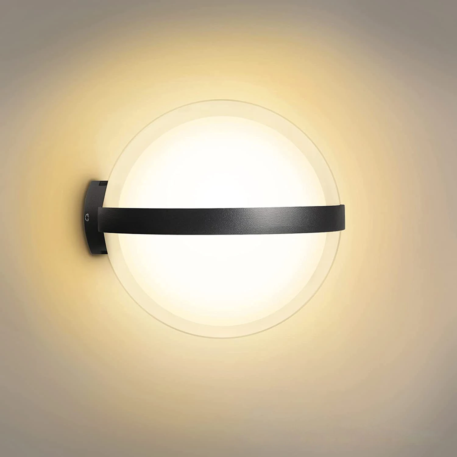 10W SMD LED Outdoor/Indoor Wall Lamp Acrylic ABS Ball Shape Garden Light Fixture Waterproof IP65 Yard Warm White 3000K