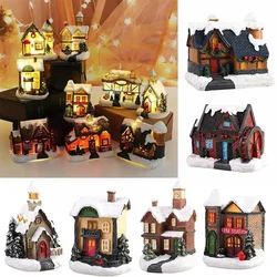 Brightness LED Light Up Small Village House Scene Christmas Decor Ornament Christmas Household/Wedding/Party Decoration-Supplies