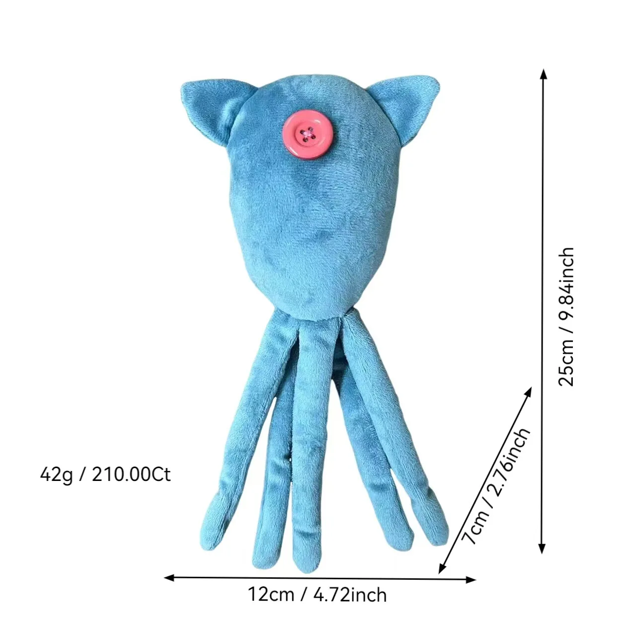 Coraline Squid Plush Doll Toy Cartoon Figure Soft Stuffed Animal Pillow Cute  Halloween Gift for Kids Kawaii  Room Decoration