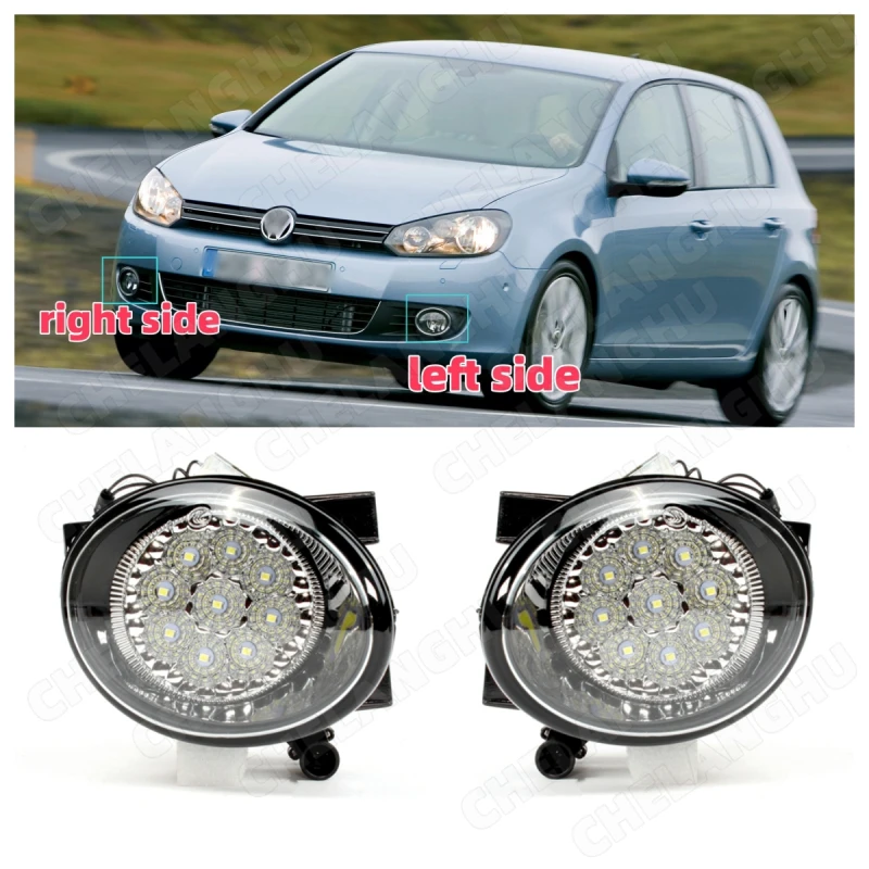 

LED Fog Lamp For VW Golf 6 Jetta 6 Caddy Touran Tiguan Car-Styling Front 9LED Fog Lamp Light