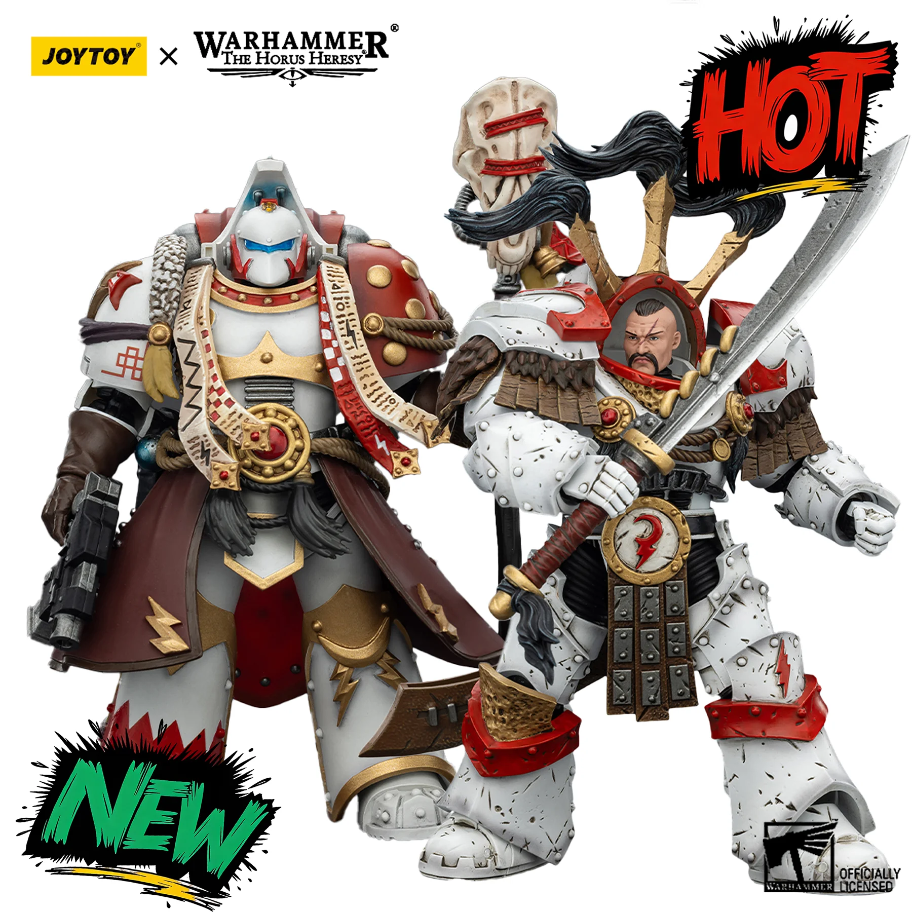 

JOYTOY Warhammer The Horus Heresy Action Figure White Scars Legion Praetor Stormseer Consul Joint Movable Collection Model Toy