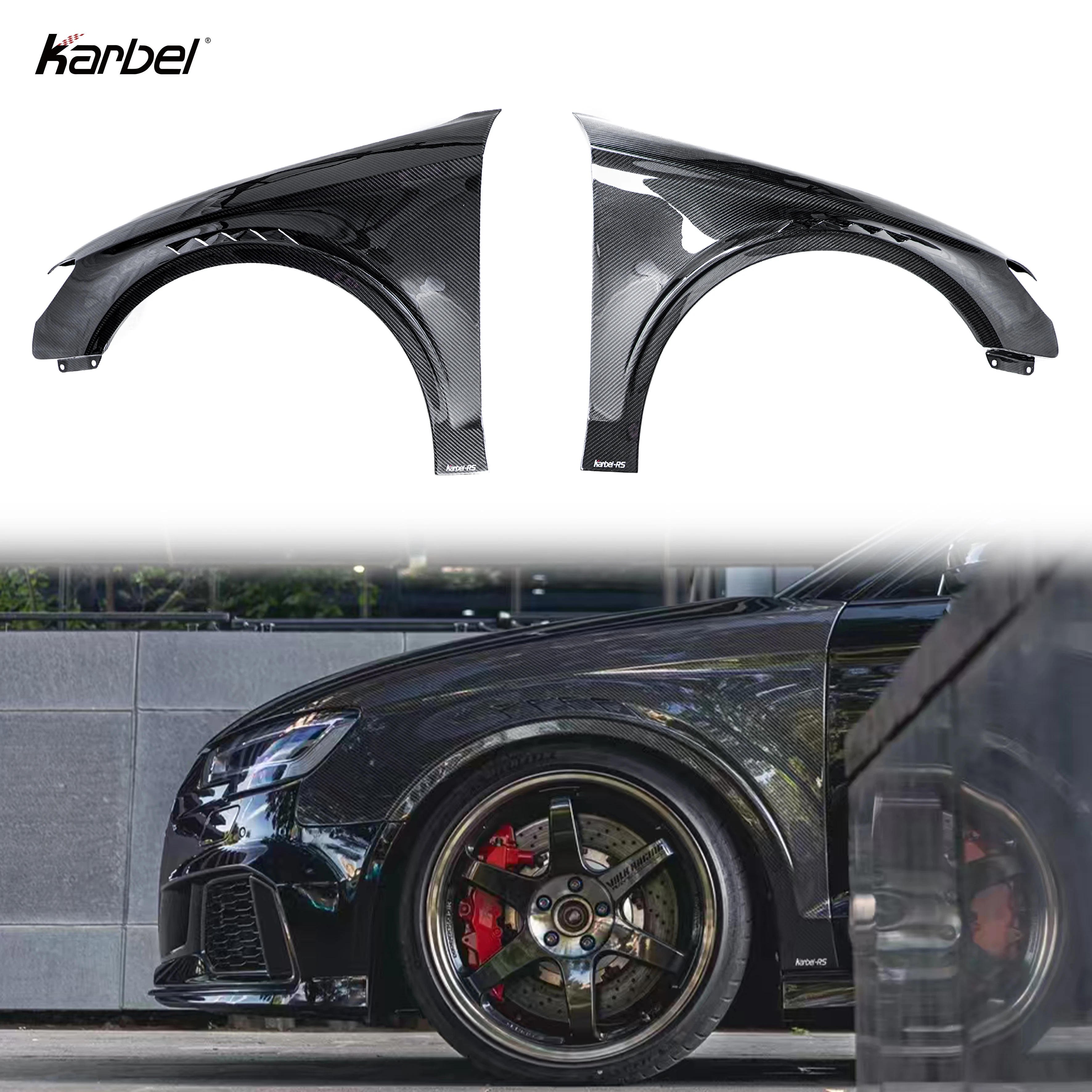 

For Audi RS3 8V Dry Carbon Fiber Body Kit(2017-2020) Dry Carbon Fiber Fender
