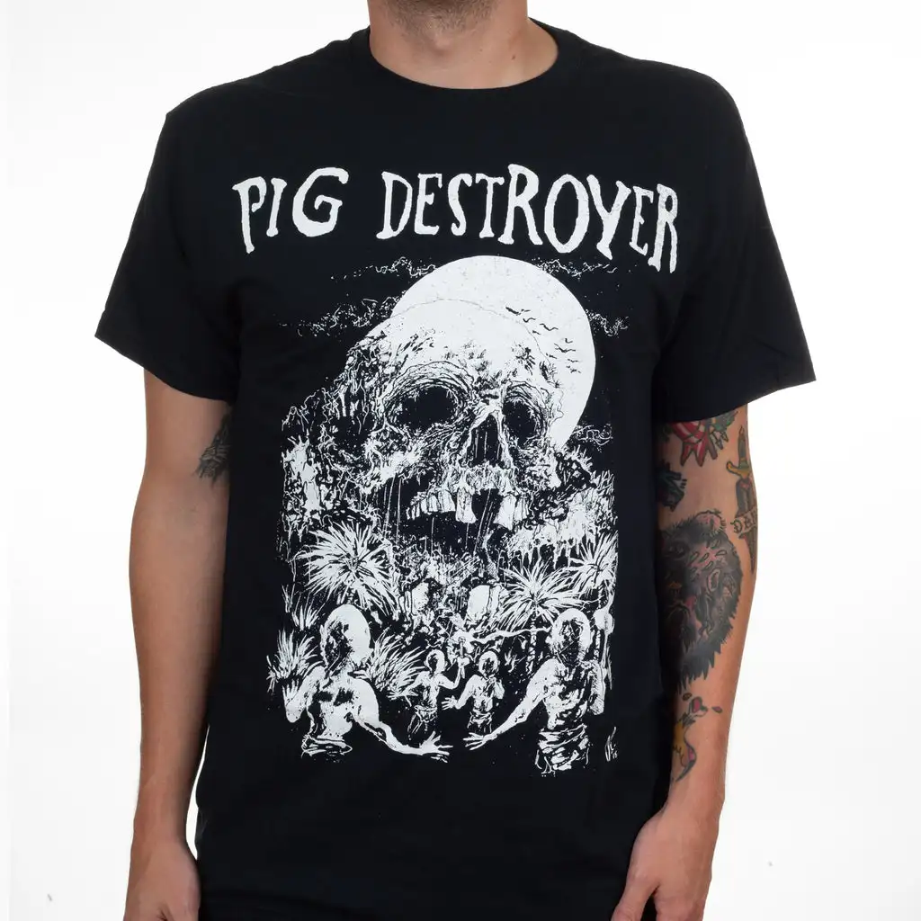 New Pig Destroyer Band Graphic Cotton T-shirt Unisex Summer Short Sleeve Fashion Brand Tee Luxury Casual Vintage Retro Top