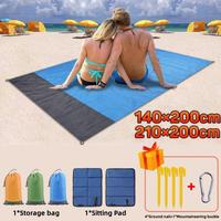 Waterproof Beach Mat With Sitting Board 200x210cm Extra Large Outdoor Camping Blanket Folding Pocket Mattress Picnic Mat