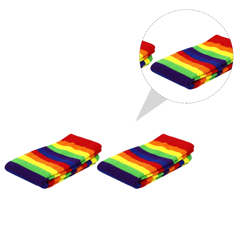 

2pcs Stripe Thickened Warm Winter Kids Socks Knitted Cotton Stockings For Kids Stockings Winter Socks Ages 5-12