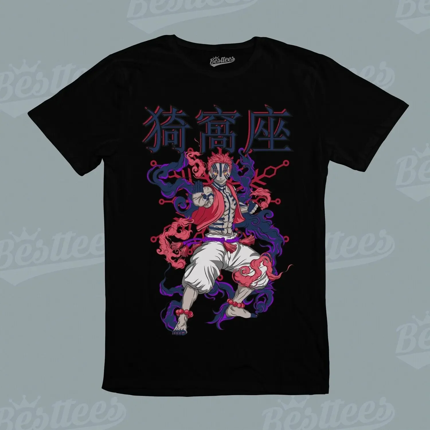 Kids MEN WOMEN JAPANESE Demon Slayer AKAZA KIMETSU NO YAIBA ANIME Cool T-Shirt