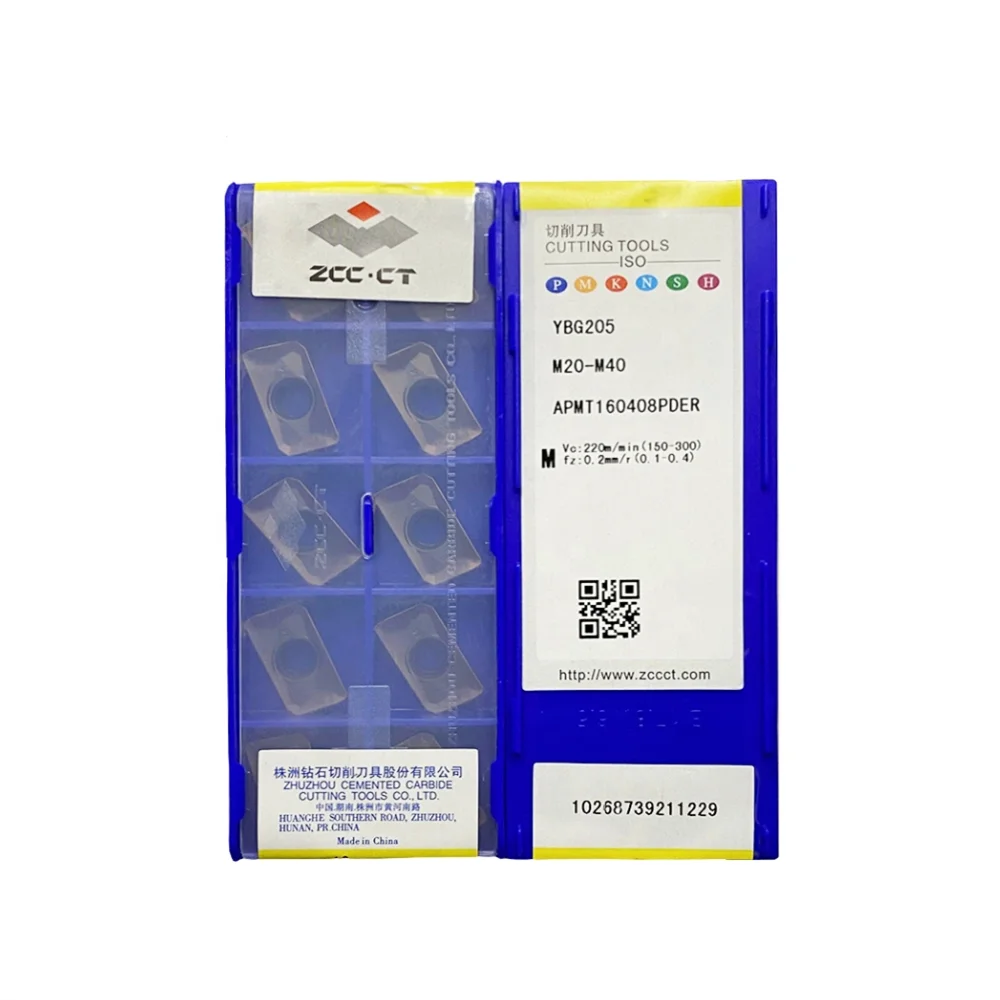 APMT1135PDR APMT160408PDR YBG205/YBG202 100% Original Lathe Tools  ZCC.CT Carbide Milling Insert CNC Turning Insert