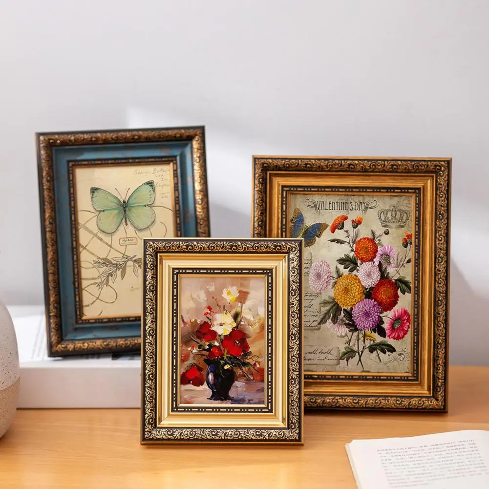 5/6/7/8/10-inch A4 Vintage Photo Frame with Acrylic Front, Picture Display Holder for Tabletop, Family Photo Display Frame
