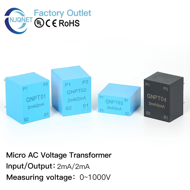 

Mini Voltage Transformer PCB mount QNPT03 2mA2mA 110V 220V 380V to 4V Precision potential transformer current transducer sensor