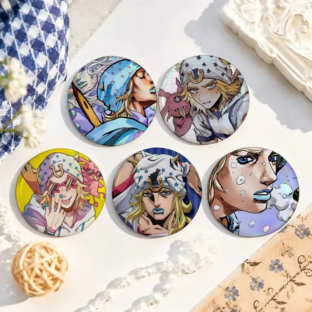 J-JOJOs J-Johnny J-Joestar 25mm 32mm 44mm 58mm Anime Badges Brooches DIY Pins Decorations Birthday Gifts