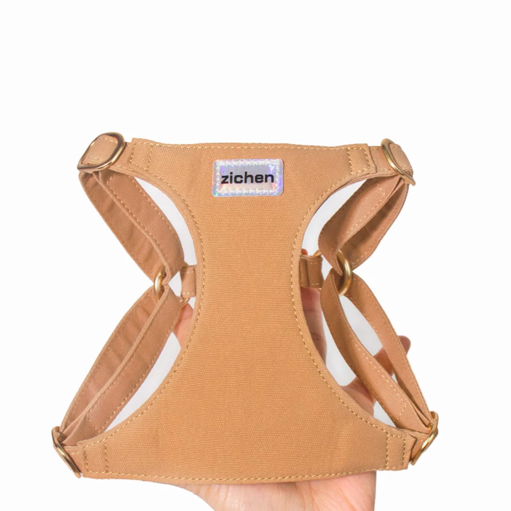 No Pull XXS Puppy Harness with Multifunction Dog Leash Soft Adjustable No Choke Escape Proof Pet Harness Vest Caramel Dog Chest
