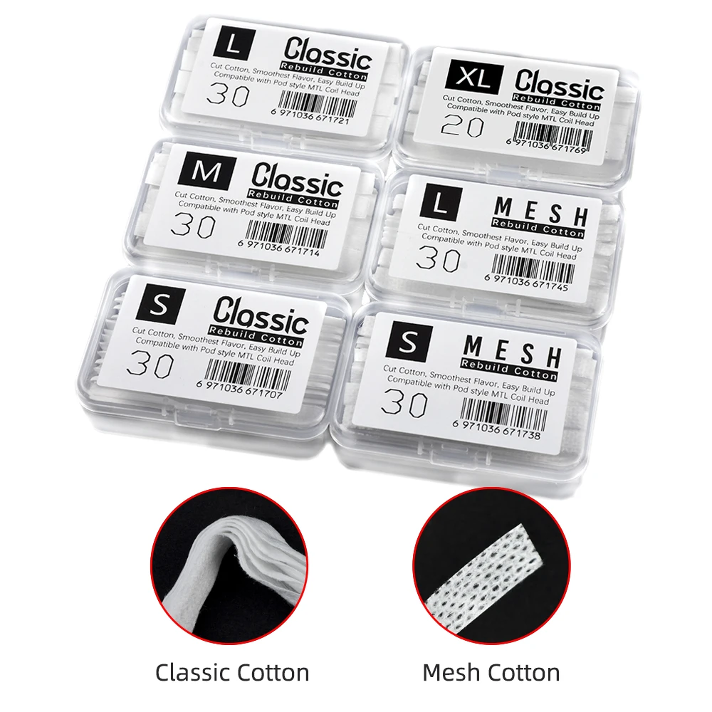 7 Types Rebuild Cotton Mesh/Classic Cotton Strip 70x7 70x8 70x9 70x11mm For PNP/TPP/Galiburn G/RPM2/RPM3/GT  Series/Z Serise RBK