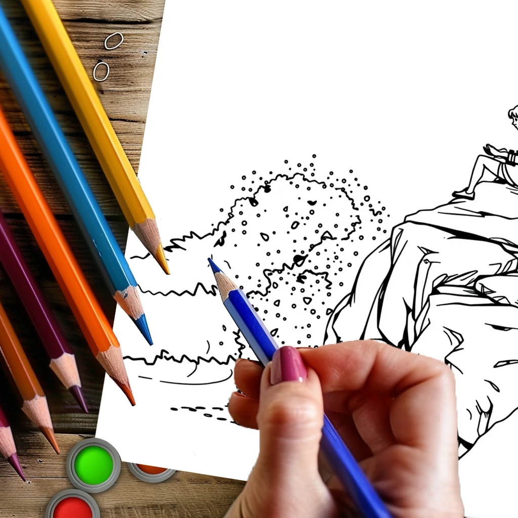 28ページのオリジナル夏のビーチで楽しむ大人向け塗り絵 |   塗り絵、クリスマスや感謝祭のための画材