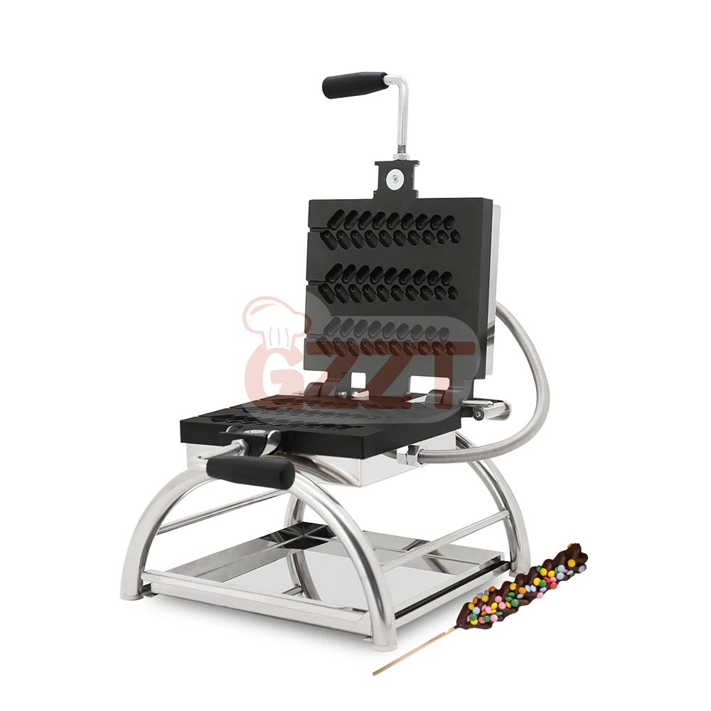 Non-Stick Coating Cast aluminum mold commercial lolly waffle machine Germany Rotating 3 Tree Waffles Stick Waffle Maker