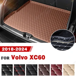 Car Trunk Mat For Volvo XC60 2018 2019 2020 2021 2022 2023 Custom Waterproof Cargo Liner Boot Carpets