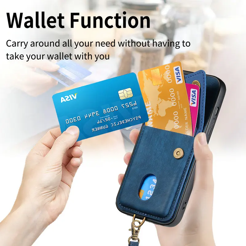 Etui z paskiem na szyję, skórzanym portfelikiem i przegródkami na karty do Xiaomi 17 Ultra 5G, etui z magnetycznym zamknięciem do Xiaomi 18 Pro Max, obudowa do Mi 17 Ultra. — zdjęcie produktu 4
