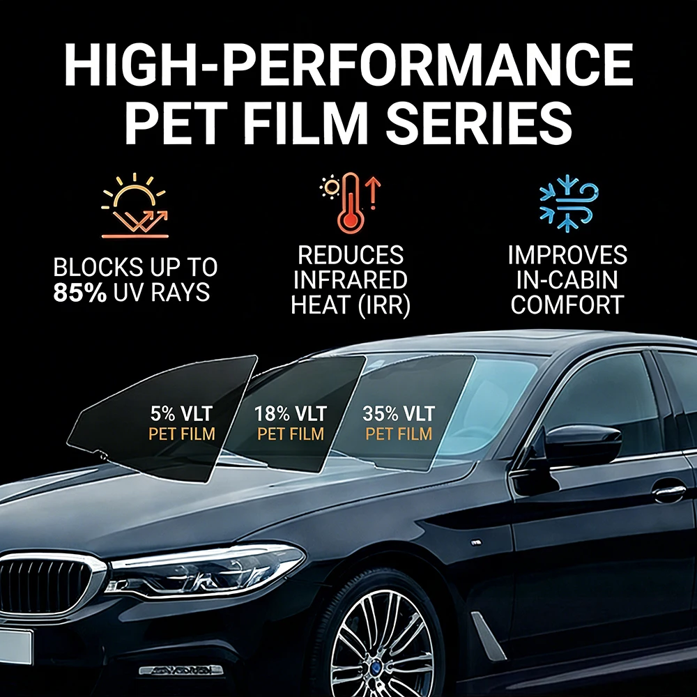 Car Window Film Ceramic Privacy Tint Anti-Look Mirror Foil Solar