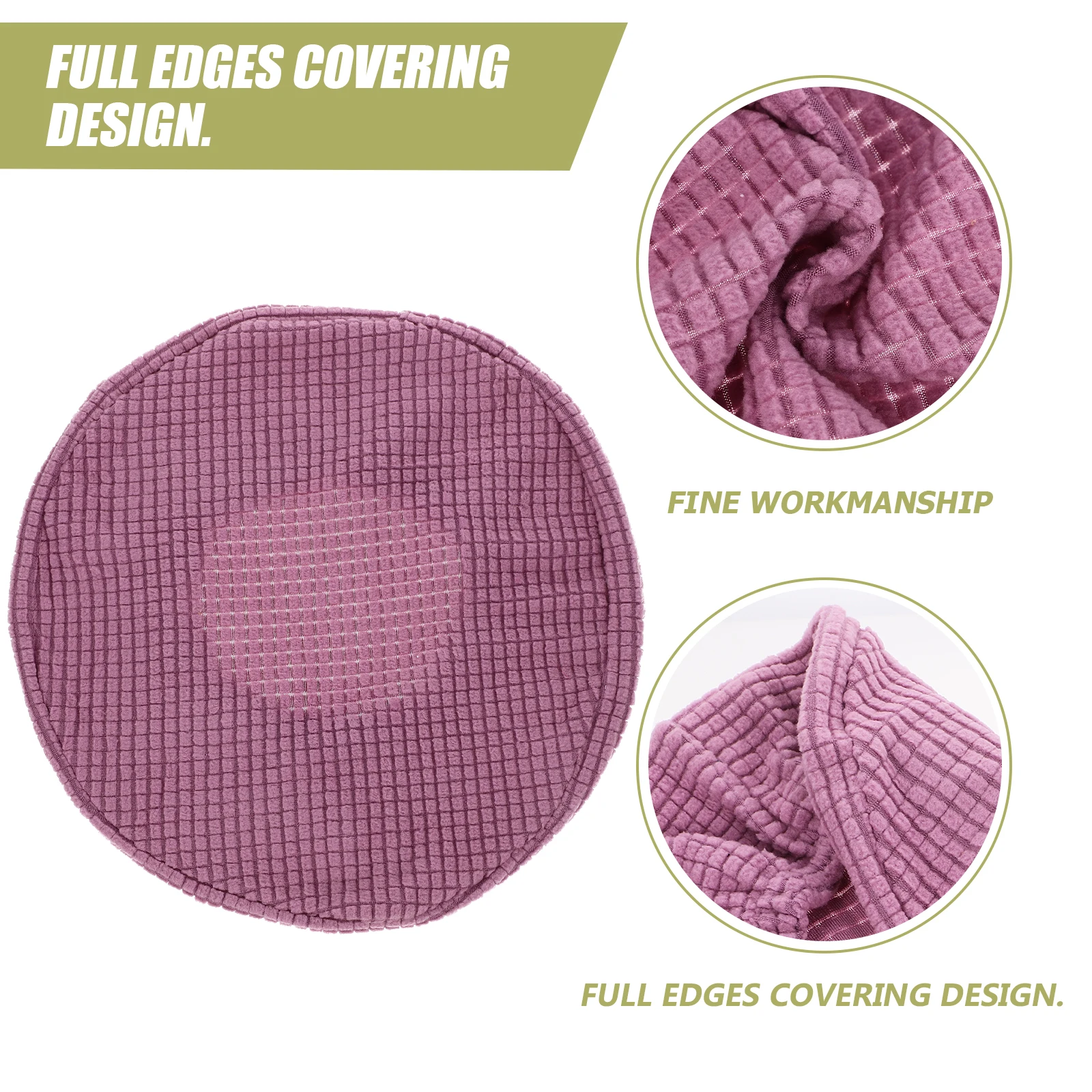 

Office Chair Seat Cover Upholstered Circle Barstool Covers Cushion Round Dining Room