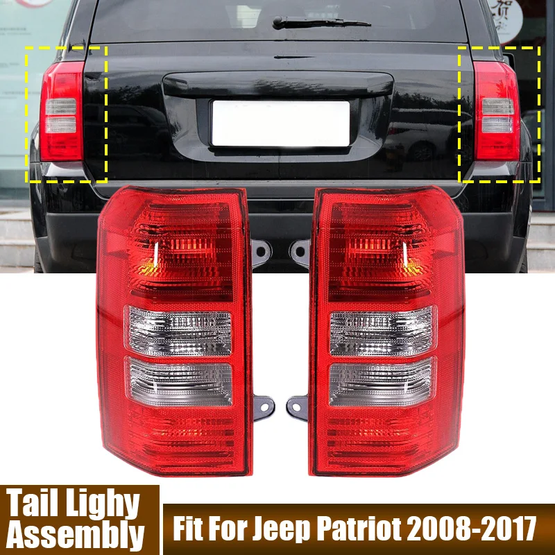 

For Jeep Patriot 2008-2017 Auto Tail Light Assembly Rear Brake Stop Signal Lamp Taillight Car Accessories #5160364AE, 5160365AE