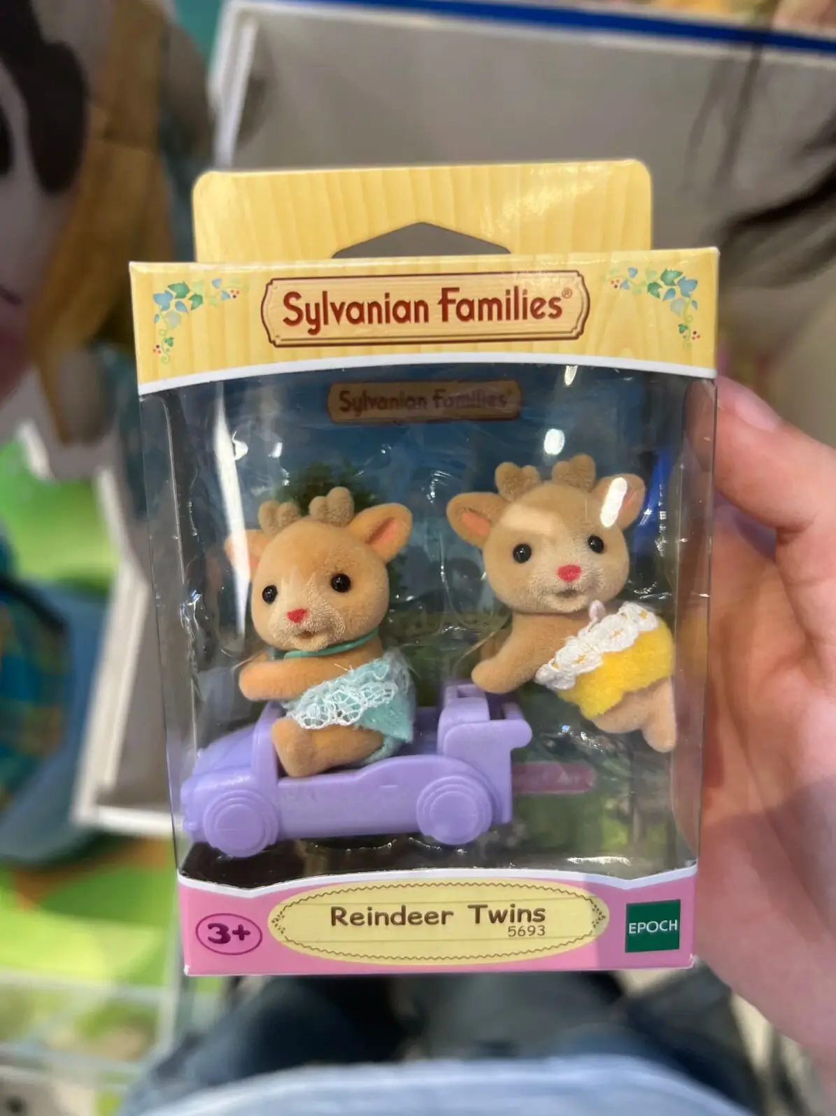 Auf Lager Heiße SYLVANIAN FAMILIES Rentier Zwillinge Anzug Spielzeug Dekor Figur Für Mädchen Weihnachten Ostern Geschenk
