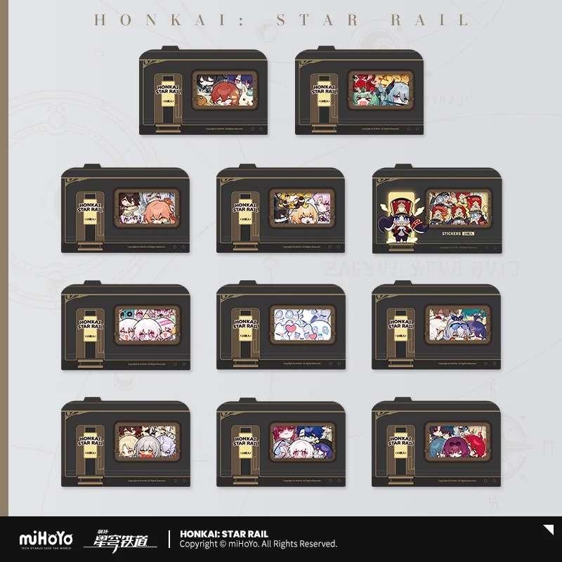 

Honkai Star Rail Stickers Bag Pom-Pom March 7th Dan Heng Q-version Sticker Pack Exhibition Hall Series Fans Gifts