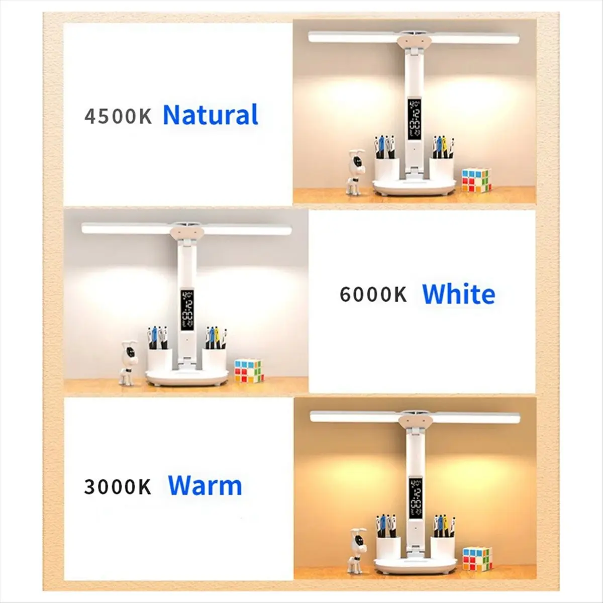 【Promo】Eye Protection LED Desk Lamp Desk Student Dormitory Touch Dimming Charging Learning Children'S Bedroom Bedside Desk Lamp