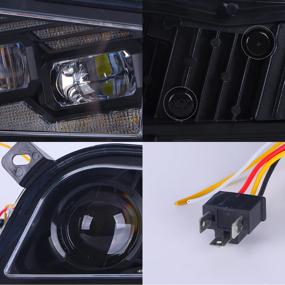 أجزاء وملحقات Atv Utv سطوع فائق 120 واط LED لمبة المصباح H4 H/l شعاع مع عيون الملاك DRL لـ Polaris RZR 1000 14-16 #5