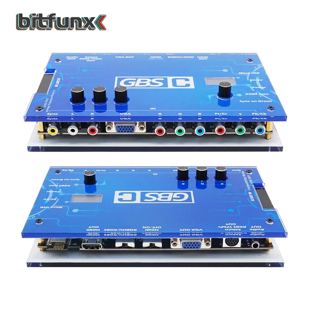 BitFunx GBS Control Upscaler GBSC Vido Converter RGBS VGA Scart Ypbpr Signal to VGA HDMI Upscaler For Retro Video Game Console