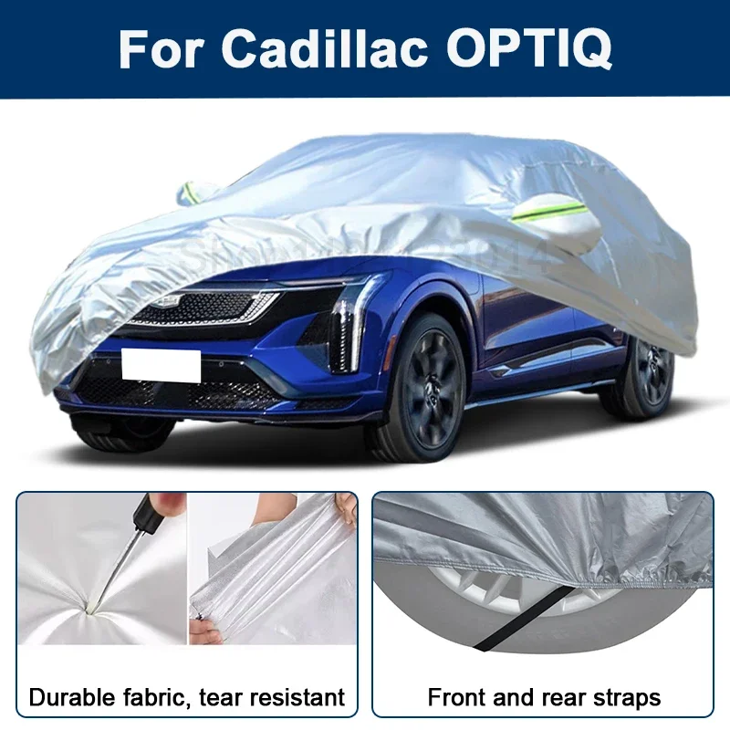 

Outdoor Full Car Cover For Cadillac OPTIQ with Reflective Strips Waterproof Snowproof Dustproof UV Protection Auto Accessories