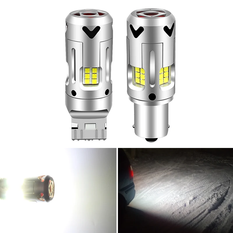 

2×Canbus 1156 BA15S P21W T20 W21W 7440 WY21W 7443 W21/5W LED Car White Reverse Lights Signal Parking Lamp Daytime Running Bulb